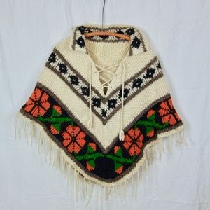 *SOLD* Vintage Wool Boho Poncho